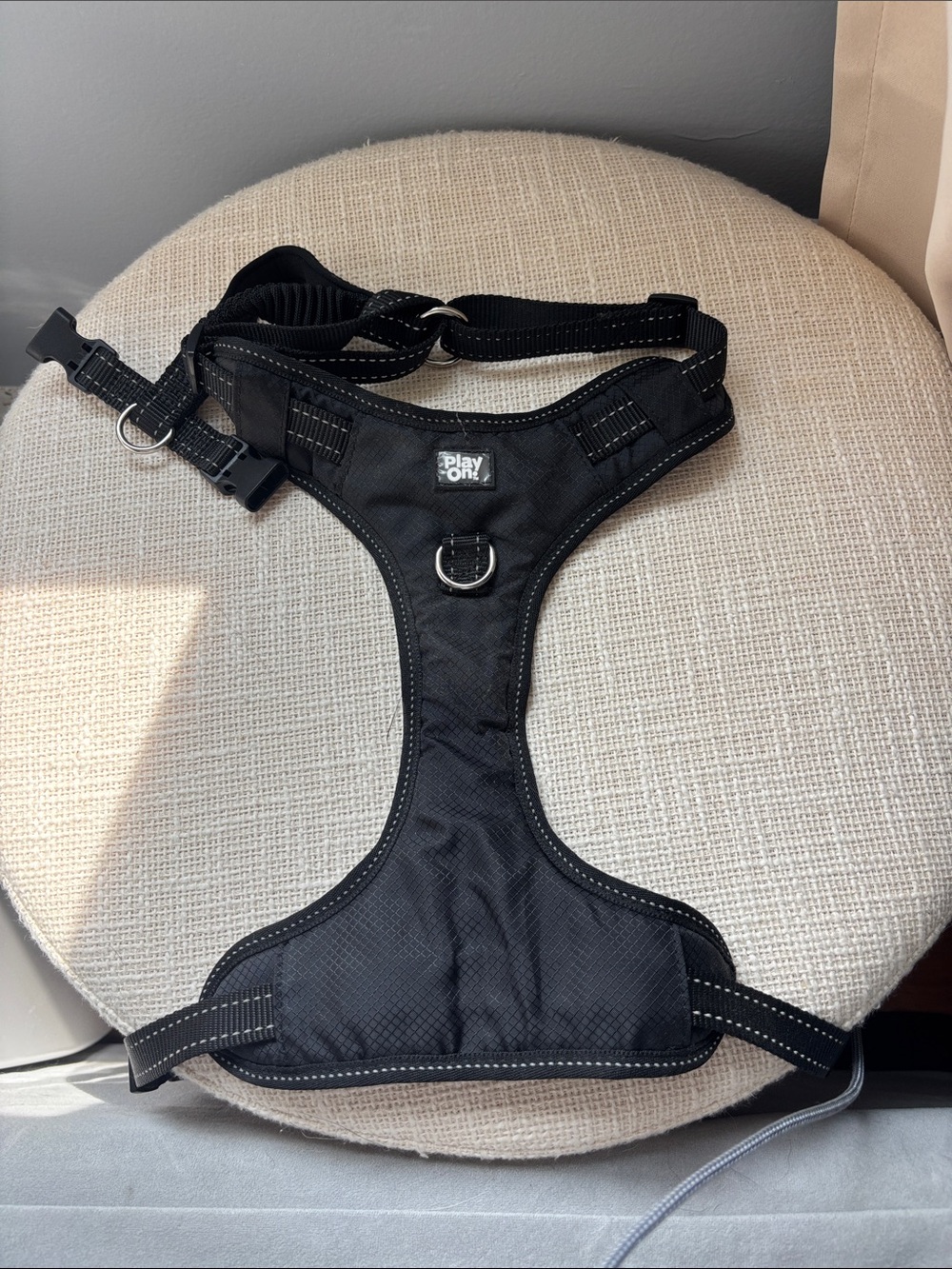 Black Padded Dog Harness - Durable Comfort